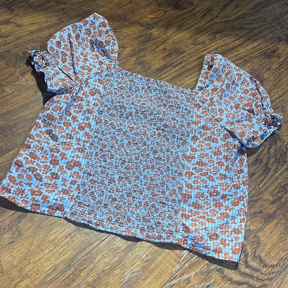 Madewell women's size 8 floral crop top - Picture 5 of 5